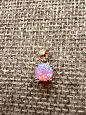 Pink Opal Solitaire Pendant - Women's Jewelry